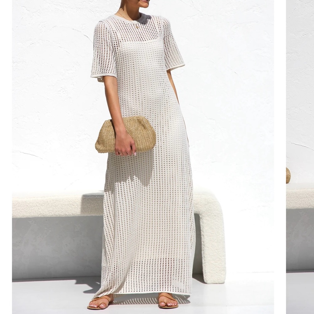 Littlelace Women’s Cream Maxi Dress Size S